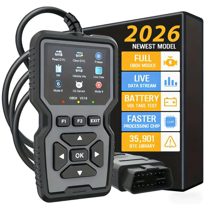 V519 Professional Obd2 Scanner - Usb-Powered Automotive Diagnostic Tool with Real-Time Data Stream, Full-Featured Obd Ii Testing (I/M Ready, Bod2/Eobd), Clears Engine Fault Lights, Reads/Erases Codes for Most Vehicles, Automo Beauty World Shop