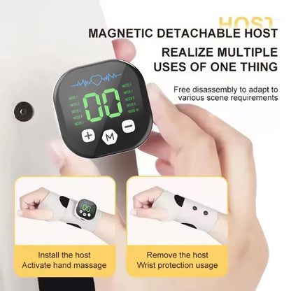 Electric Cordless Hand Wrist Massager 10 Mode Vibration Massage 29 Levels Massage Hands Rechargeable Wrist Brace Protector Wrap Beauty World Shop