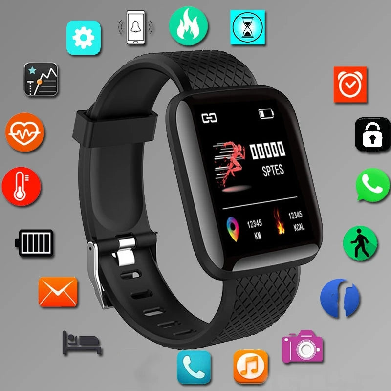 Smartwatch Men Women Wristwatches Smart Watch Message Fitness Monitor Bracelet Birthday Gift Electronic Clock For Android IOS Beauty World Shop