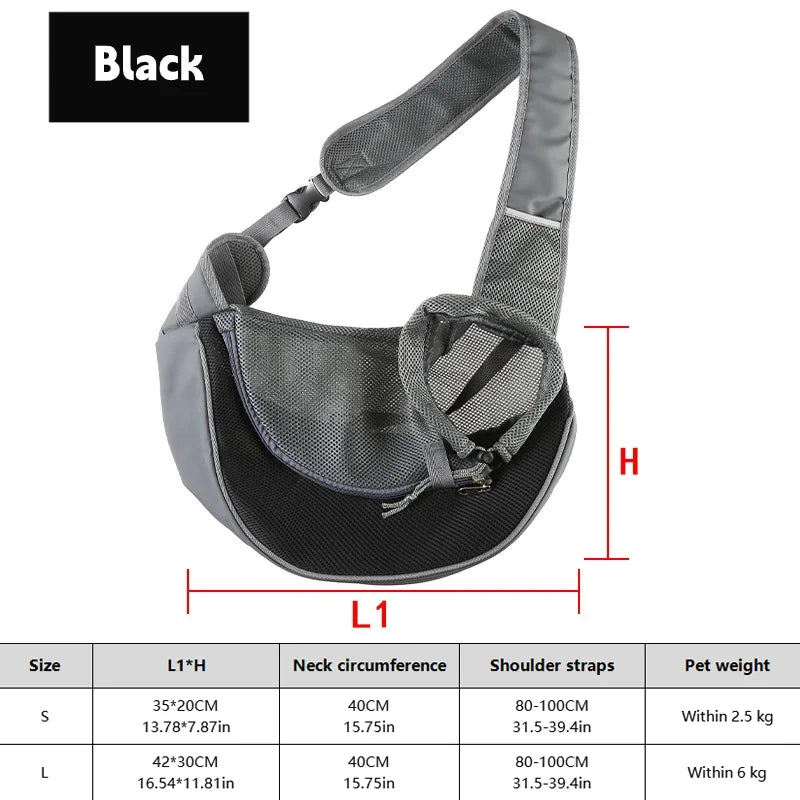 1Pc Dog out backpack,Dog Sling Carrier Breathable Mesh Travel Crossbody Bag For Puppy Cat Hiking Camping Beauty World Shop