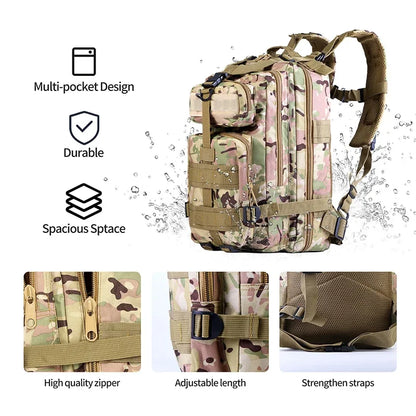 Fishing Tactical Backpack Outdoo Travel Fishing Camouflage Bag  Climbing Hunting Backpack Fishing Hiking Nylon 3P Pack Backpack Beauty World Shop