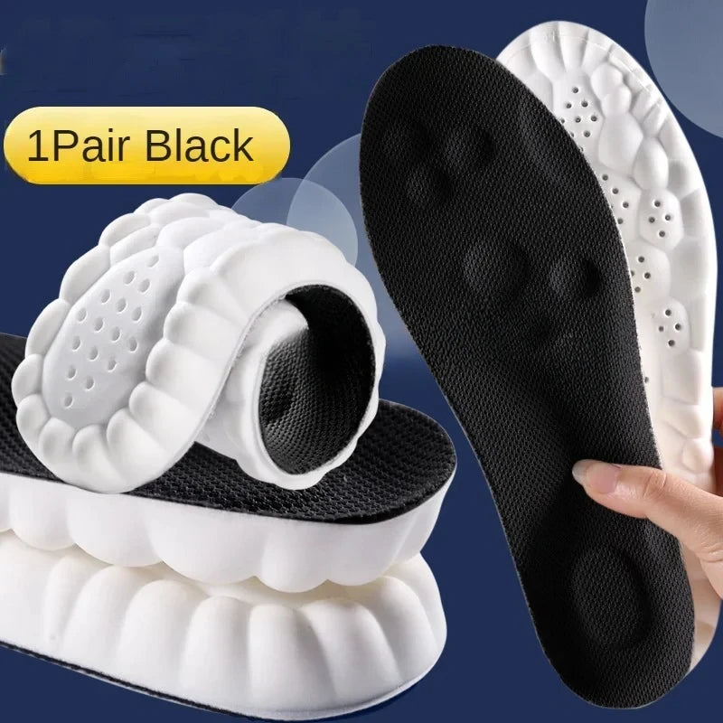 1Pair 4D Soft Shoes Insoles for Feet Plantar Fasciitis Insole Arch Support Orthopedic Inserts Sports Shock Absorption Shoe Pads Beauty Fashion