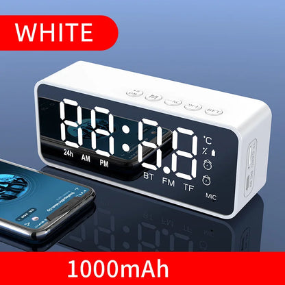 Alarm Clock Radio FM Bluetooth Speaker Portable Subwoofer Caixa De Som Sound Box Music Wireless Mini Woofers Bocina Lamp Column