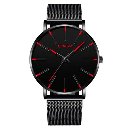 Minimalist Mens Fashion Ultra Thin Watches Simple Men Business Stainless Steel Mesh Belt Quartz Wrist Watch Relogio Masculino Beauty World Shop
