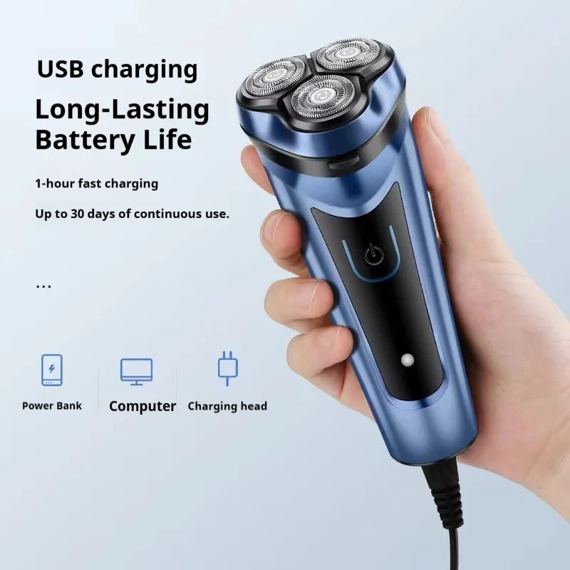 HOMEFISH Waterproof Electric Shaver Men USB Rechargeable Powerful Beard Shaving Machine Electric Razor Beauty World Shop