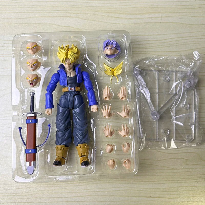 Anime Dragon Ball Z Figures Shf Super Saiyan Trunks Action Figure Collection Model 15cm Future Boy Torankusu Movable Toys Gifts Beauty World Shop