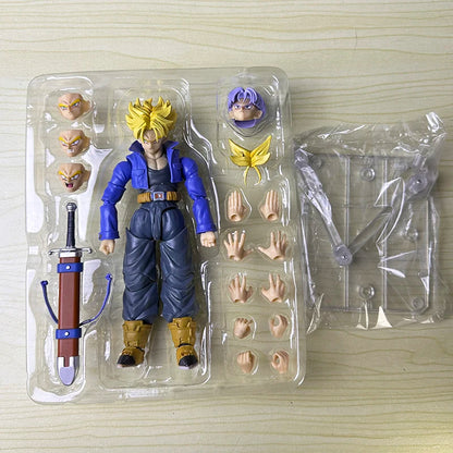 Anime Dragon Ball Z Figures Shf Super Saiyan Trunks Action Figure Collection Model 15cm Future Boy Torankusu Movable Toys Gifts Beauty World Shop