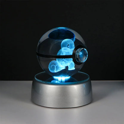 Pokemon Crystal Ball Pikachu Gengar Eevee Mewtwo Lacario Anime Game Pokeball Led Night Light Base Kids Birthday Gift Home Decor Beauty World Shop