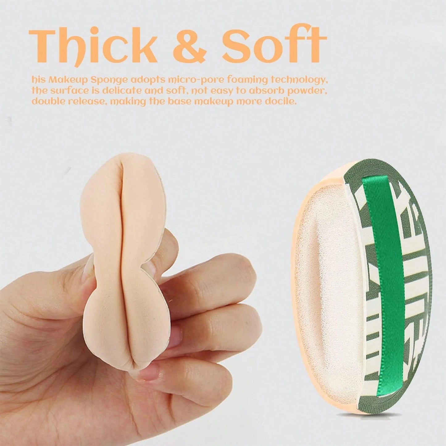 10/20Pcs Large Makeup Sponge, Super Soft Drop Shape Makeup Powder Puffs, Wet Dry Makeup Sponge -Quickly Apply Makeup Beauty World Shop