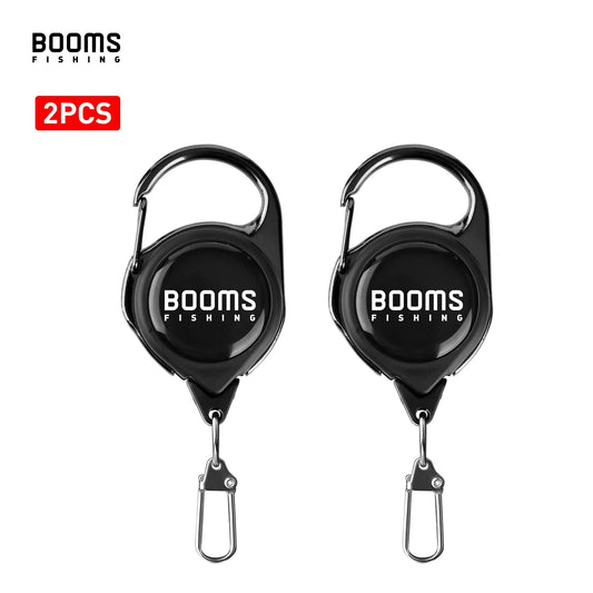 Booms Fishing Retractable Key Chain 2pcs with Antirust Spring Easy Release Badge Holder Fly Fishing Zinger Retractor Accessories Beauty World Shop