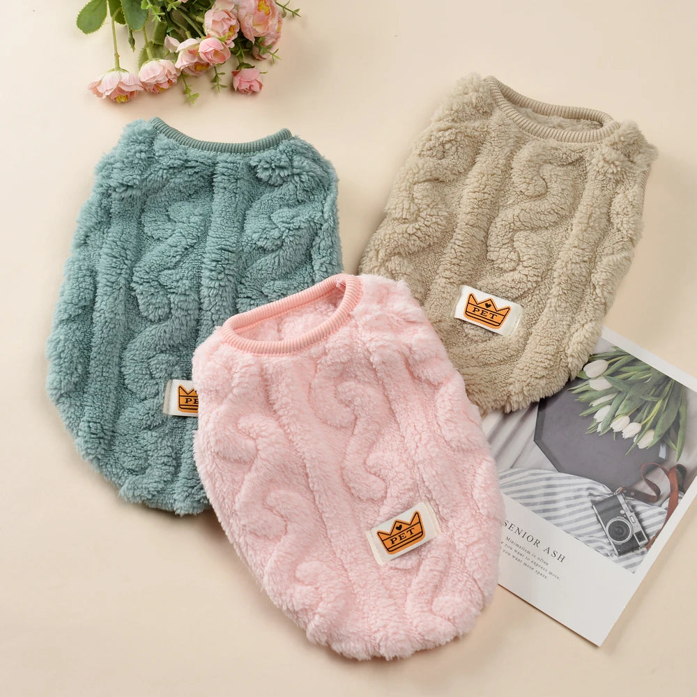 Soft Cozy Cat Clothes Winter Warm Fleece Costume Autumn Sphynx Vest Sweater for Small Dog Pullover Kitten Pet Jacket Coat Outfit Beauty World Shop