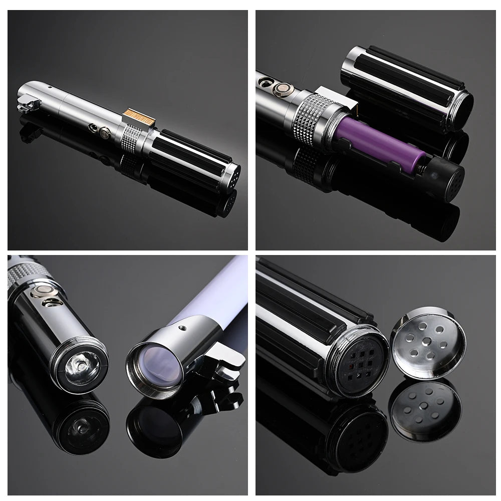Luke RGB 16 Color Variable Metal Handle Lightsaber With Hitting Sound Effect FX Duel Lightsaber Metal Aluminum Handle Lightsaber Beauty World Shop