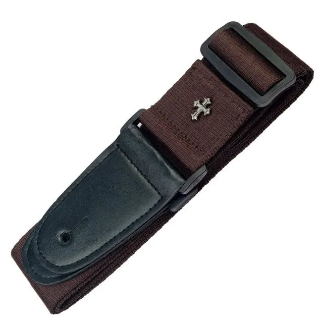 Electric Guitar Strap Acoustic Folk Guitarra Belt Straps Vintage Cross Personality Guitar Straps Pick Pocket Guitar Accessories Beauty World Shop