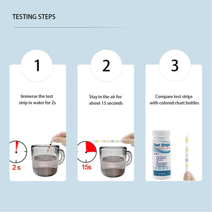 50/100pcs 3/5/6/7 in 1 Swimming Pool PH Test Strips SPA Swimming Pool Water Tester Paper Hardness Tool for Chlorine Bromine Beauty World Shop