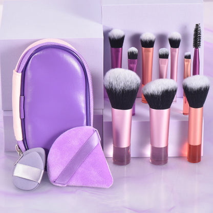 10 color Mini makeup brush Travel portable Makeup Tool Makeup Puff - Palm Brush Professional Makeup tool set Christmas gift Beauty World Shop