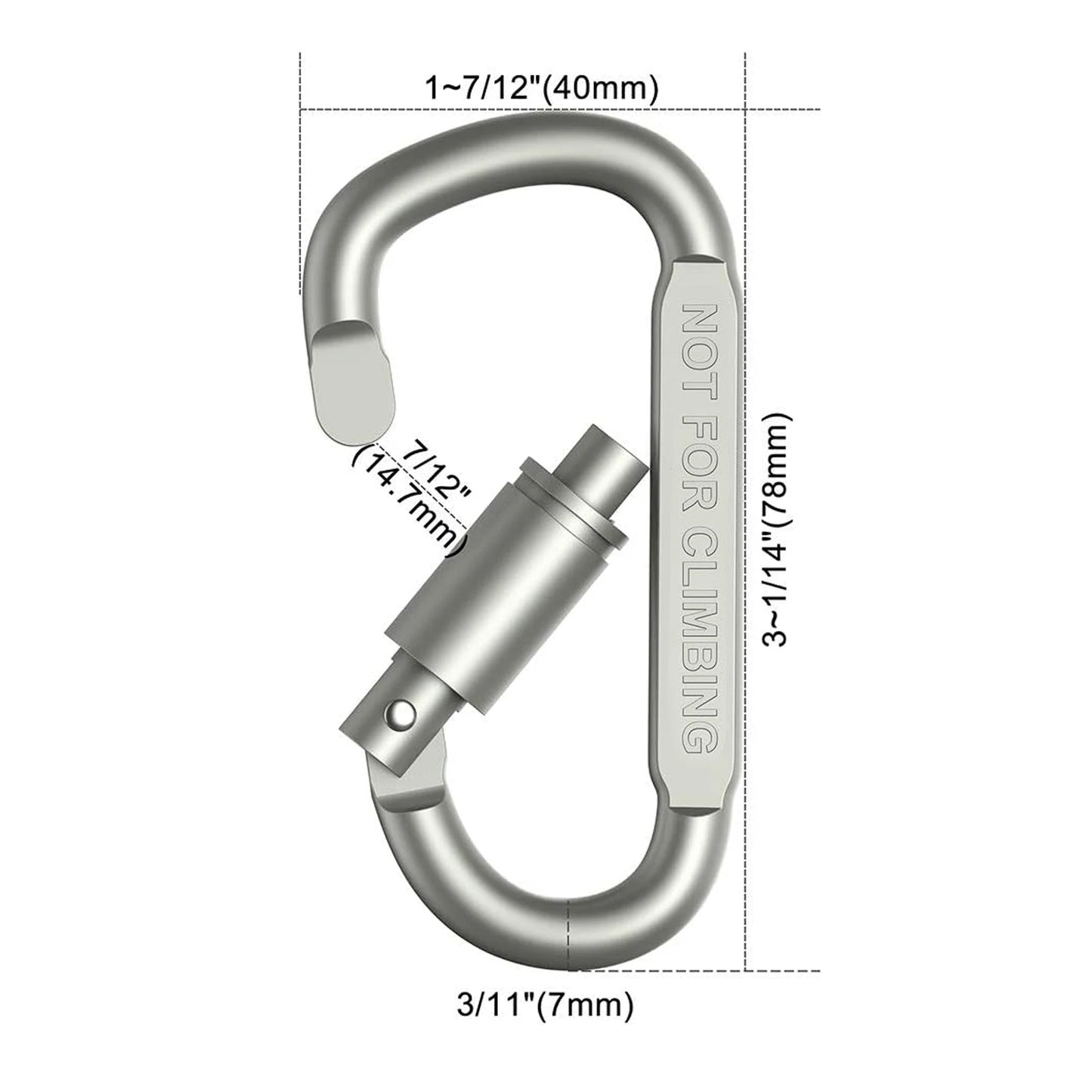4-6PCS Carabiner Set For Key Camping Survival EDC Outdoor Keychain Clip  Alloy Aluminum Tactical Caribiner Hook Karabiners Beauty World Shop