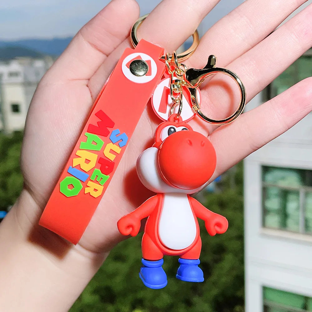 19 Styles Anime Keychain Mario Bros Luigi Toad Bowser Action Figure Model PVC Cartoon Bag Doll Pendant Toys Gift Beauty World Shop