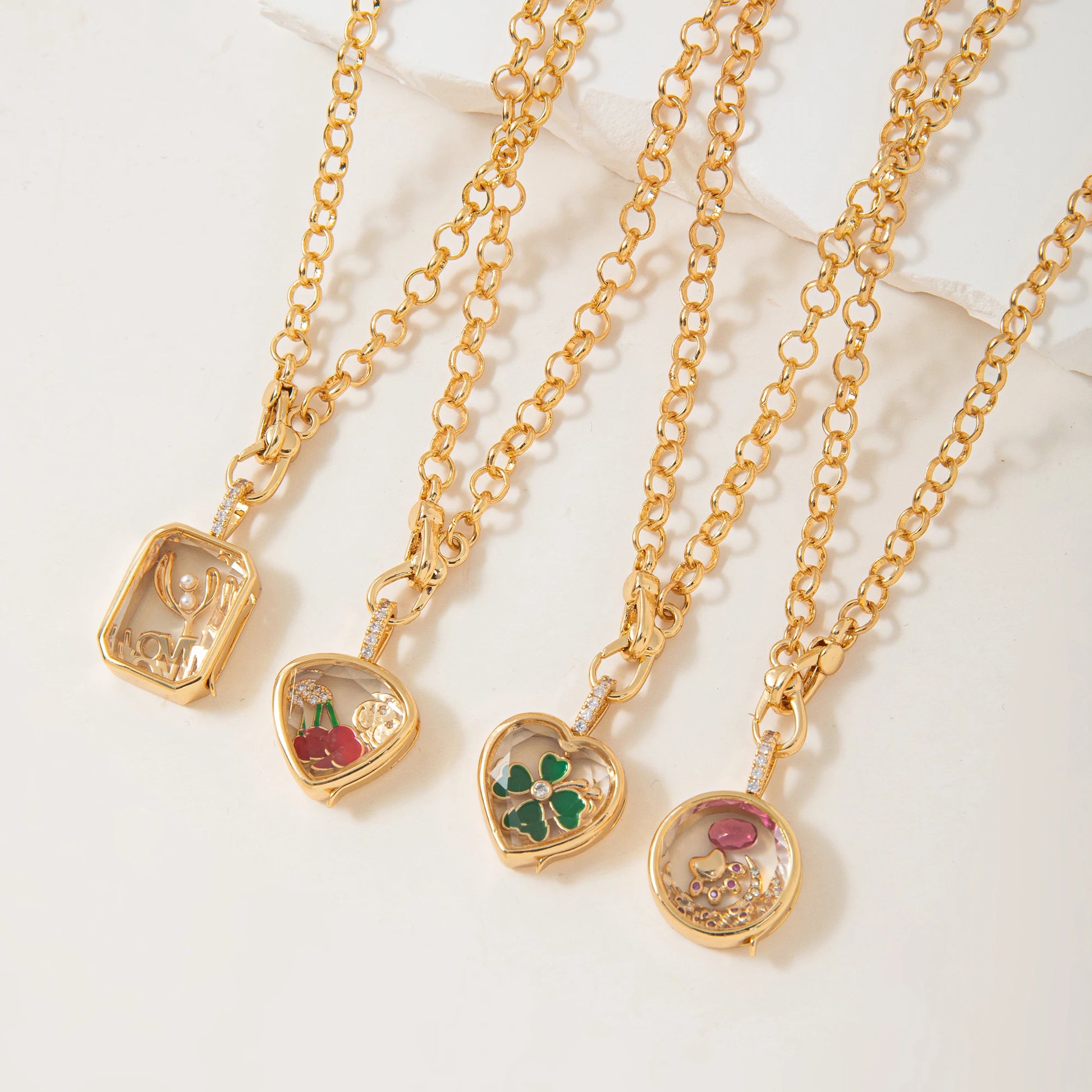 Heart of the Ocean can be opened necklace, water droplet pendant, niche cute small object, collarbone chain, color preservation Beauty World Shop