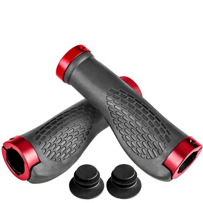 MTB Bicycle Rubber Grips Alloy Lock Bilateral Lock Handlebar Grips Anti Slip Cycling Handlebar Sleeve BMX Bicycle Accessories Beauty World Shop