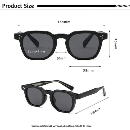 CATERSIDE Fashion Men Sunglasses Small Frame Square Personalized Design Sun Glasses Women Travel Party Business Festival Gift Beauty World Shop