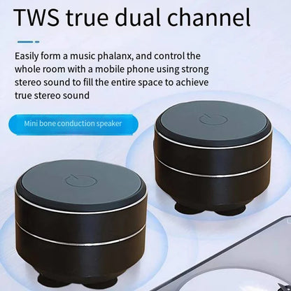 Bone Conduction Wireless Speaker - Sucker Mount, TWS Hi-Fi Sound Enhanced Bass, Wearable Loop, Resonance Features Dynamic Audio Beauty World Shop