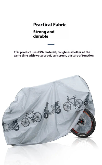 PEVA Material Mountain Bike Cover, Waterproof, Rainproof, Dustproof, Sunshade, Outdoor, Bicycle Accessories, 200*100cm Beauty World Shop