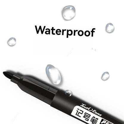 6 Pcs/Set Permanent Art Marker Pen Fine Point Waterproof Ink Thin Nib Crude Nib Black Blue Red Ink 1.5mm Fine Color Marker Pens Beauty World Shop