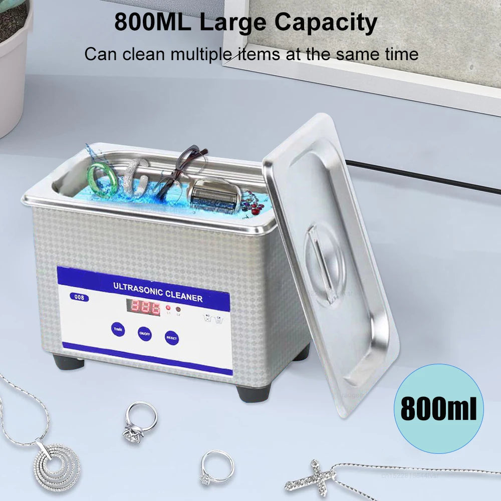 Ultrasonic Cleaner Ultrasound Glasses Cleaning Machine 40KHZ High Frequency Ultrasonic Bath for Glasses Jewelry Washing Machine Beauty World Shop