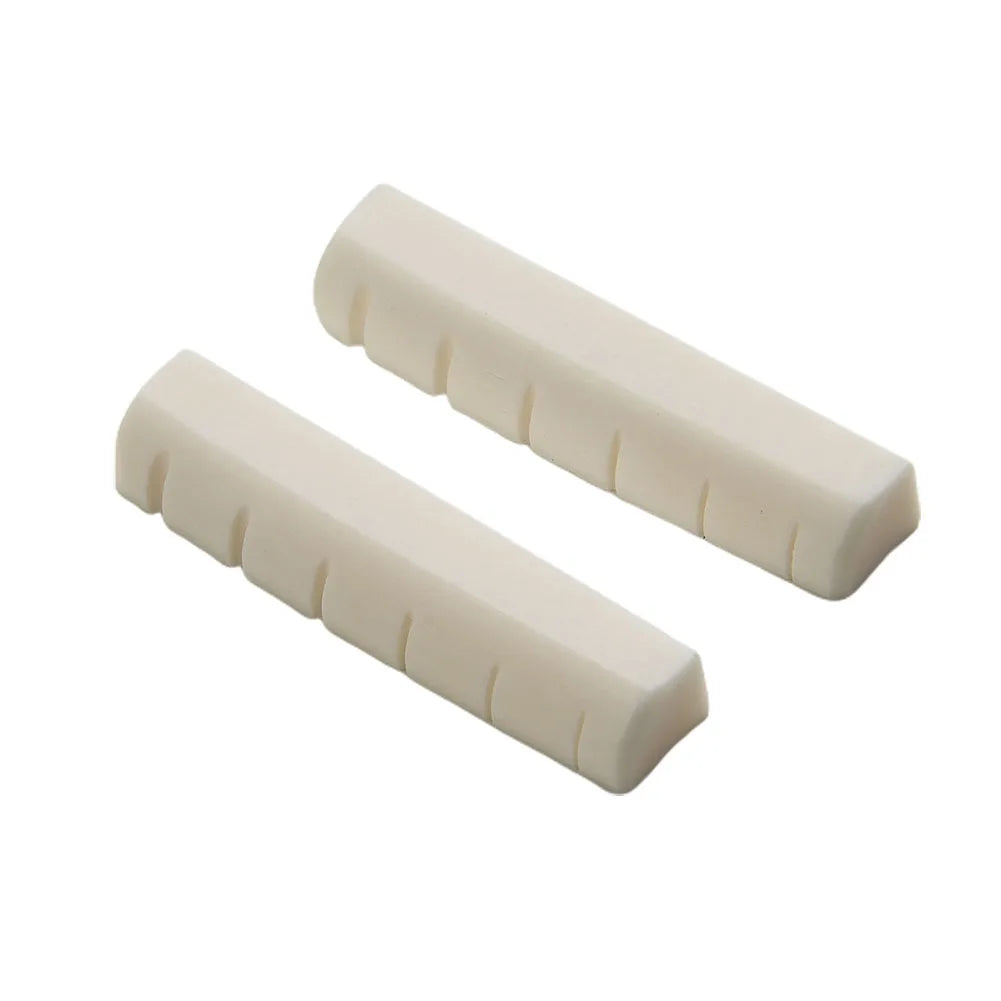 2 Sets 4 Pcs 6 String Acoustic Guitar Bone Bridge Saddle 72mm And Nut 43mm Cow Bone Nut Top Folk Pillow Folk Bottom Pillow Beauty World Shop