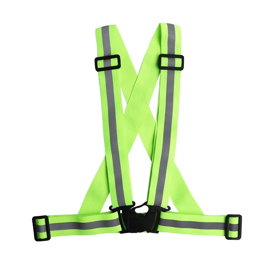 Outdoor Night Walking  Safety Vests Highlight Adjustable Lightweight Reflective Vest Biking Safety Straps Waterproof Running Gea Beauty World Shop