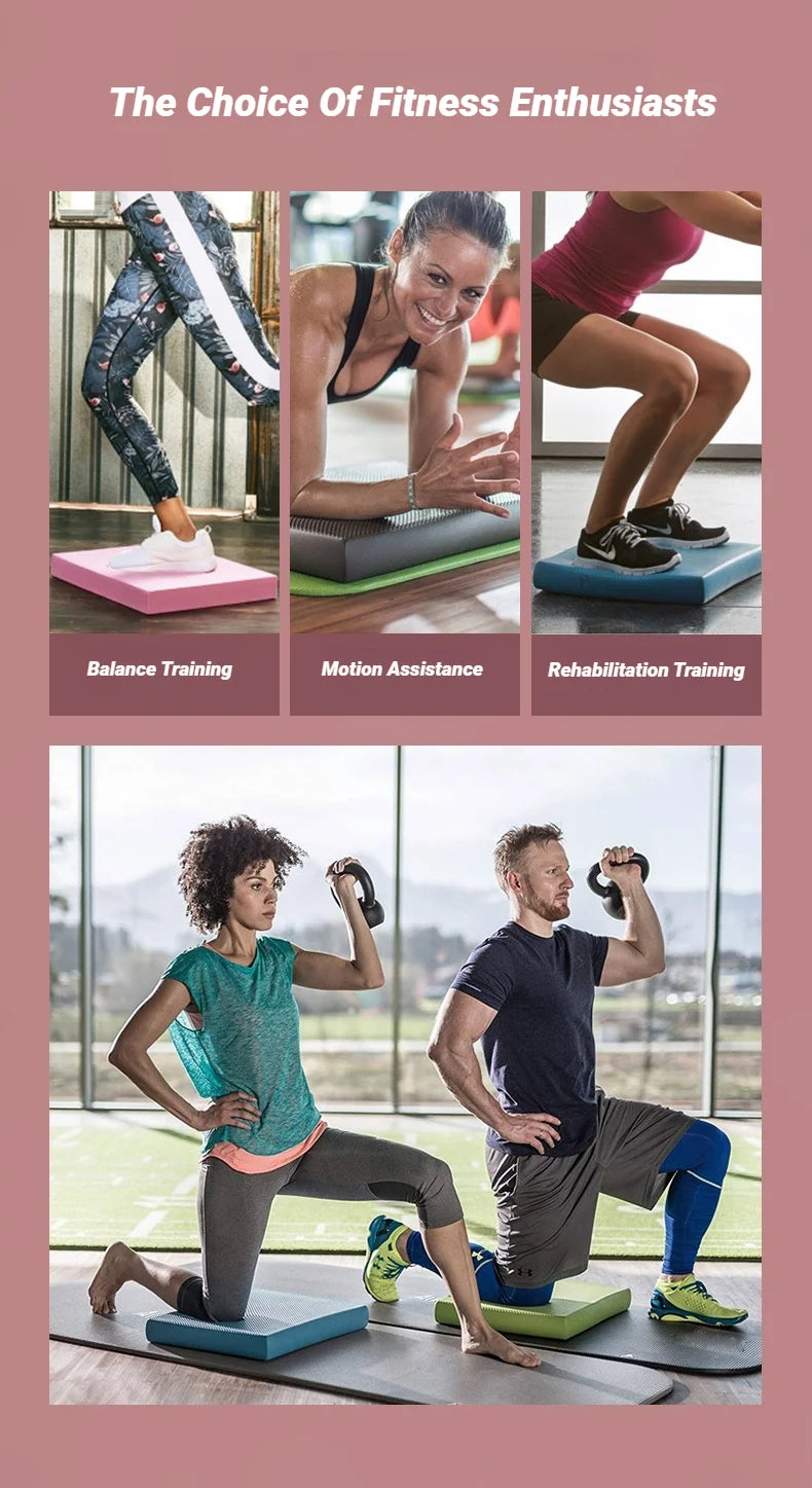 Balance Pad Non-Slip Foam Mat Ankles Knee Cushion For Core And Strength Stability Training Yoga Fitness Thickened High Rebound Beauty World Shop
