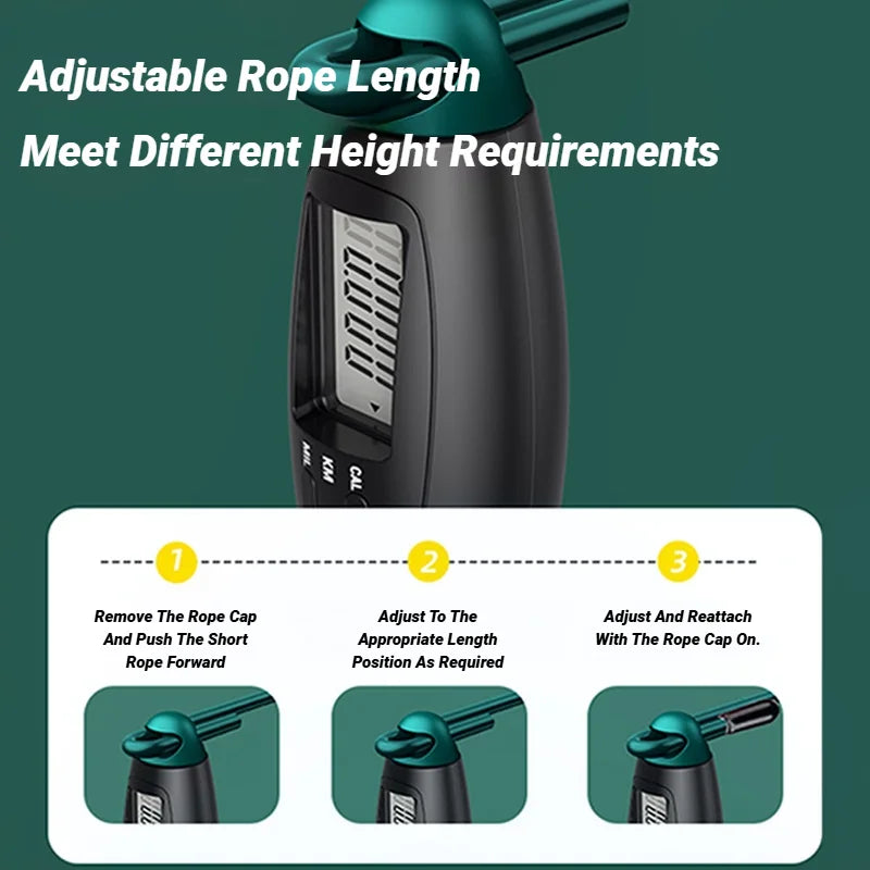 Counting Jump Rope Steel Skipping Exercise Adjustable Fitness Gym Training Home Equipment Sports Adult Student Exam Beauty World Shop
