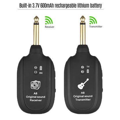 A8 Guitar Wireless System - Built-in Rechargeable Transmitter & Receiver for Electric Guitar/Bass Beauty World Shop