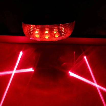Bicycle Bike LED Lights 2 Lasers 5 LED Waterproof Cycling Taillight Safety Warning Taillight MTB Bike Rear Tail Lights Beauty World Shop