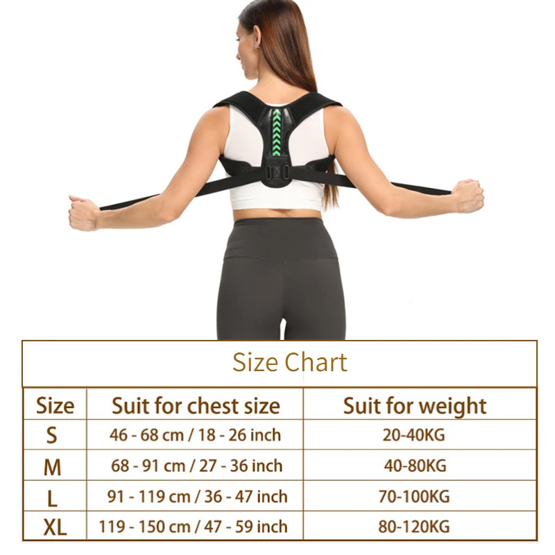 Adjustable Back Shoulder Posture Corrector Belt Clavicle Spine Support Reshape Your Body Home Office Sport Upper Back Neck Brace Beauty World Shop
