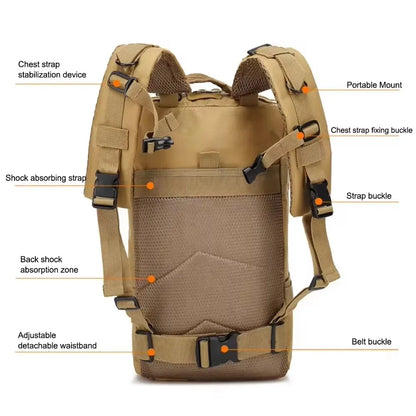 Fishing Tactical Backpack Outdoo Travel Fishing Camouflage Bag  Climbing Hunting Backpack Fishing Hiking Nylon 3P Pack Backpack Beauty World Shop