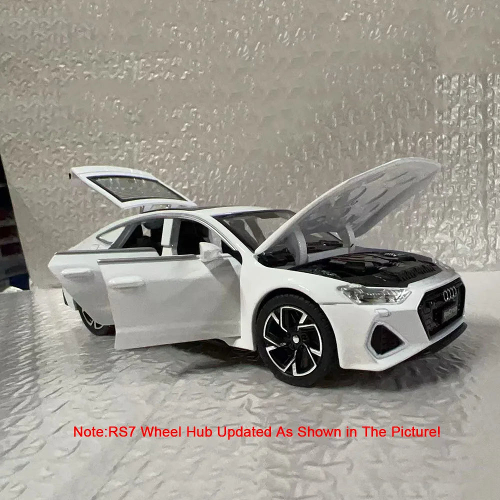 1:32 Audi RS7 Sportback Model Toy Cars Alloy Diecast 6 Doors Opened with Pull Back Rubber Tires Ornament Vehicle Toys Gifts Beauty World Shop