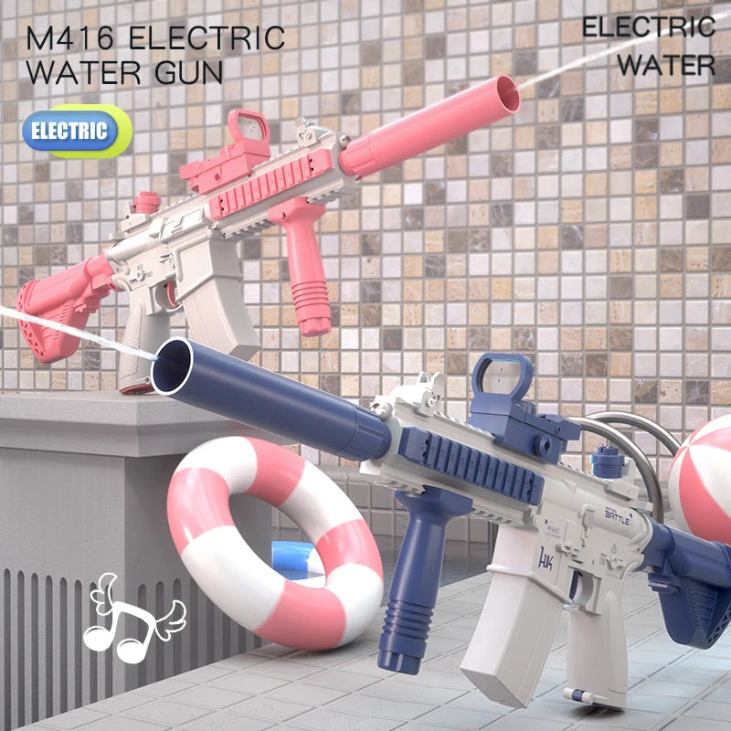 M416 Water Gun Electric Pistol Shooting Toy Full Automatic Summer Shoot Beach Outdoor Fun Toy For Children Boys Girl Adults Gift Beauty World Shop