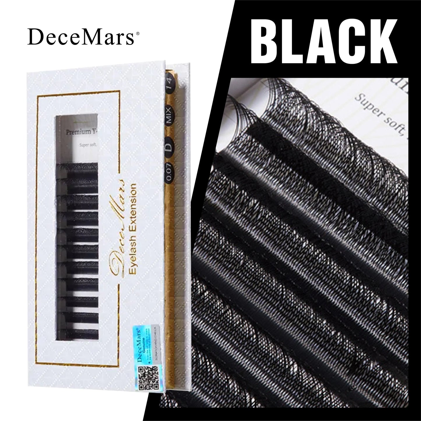 DeceMars YY Eyelash Extension 6mm-18mm Length Black Beauty World Shop