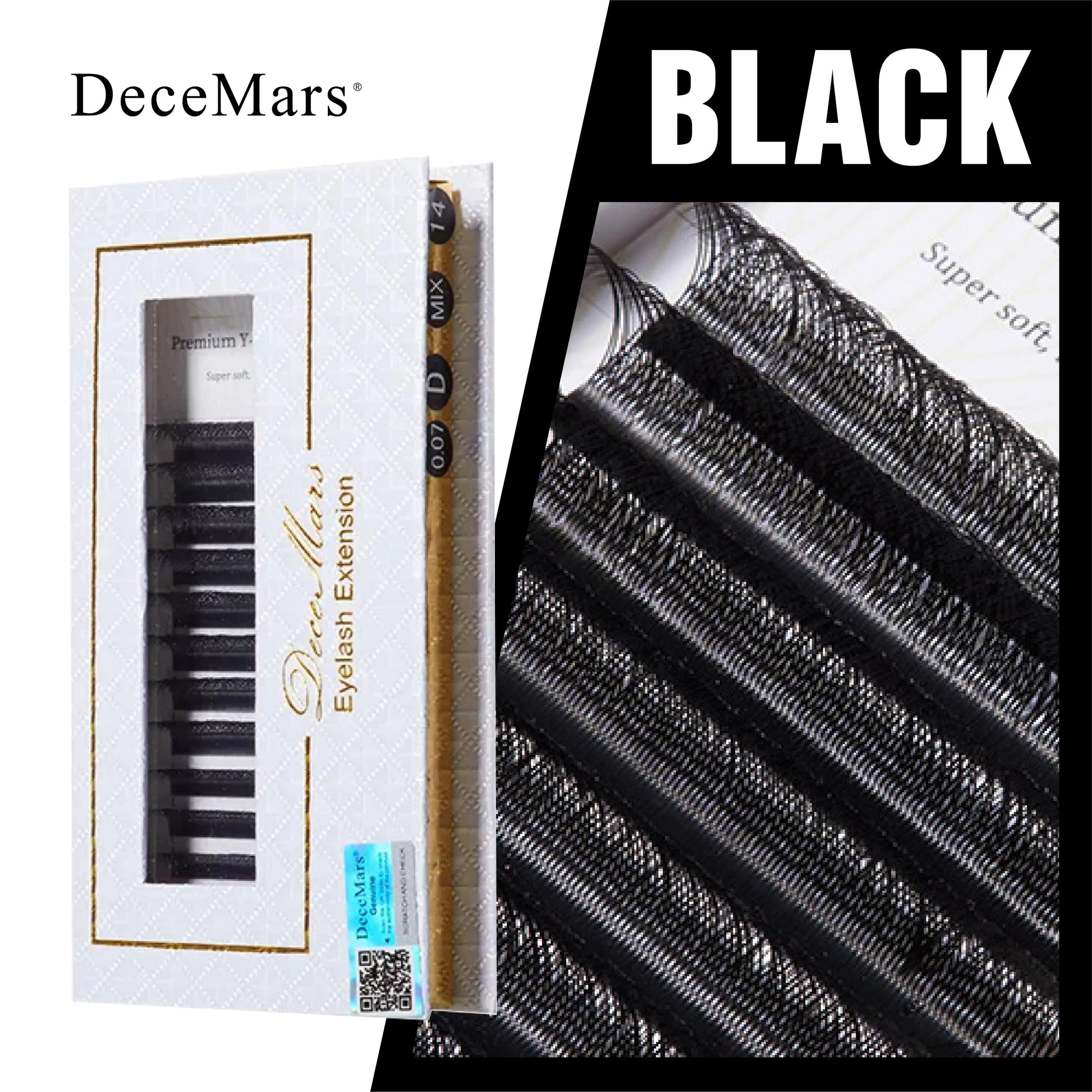 DeceMars YY Eyelash Extension 6mm-18mm Length Black Beauty World Shop