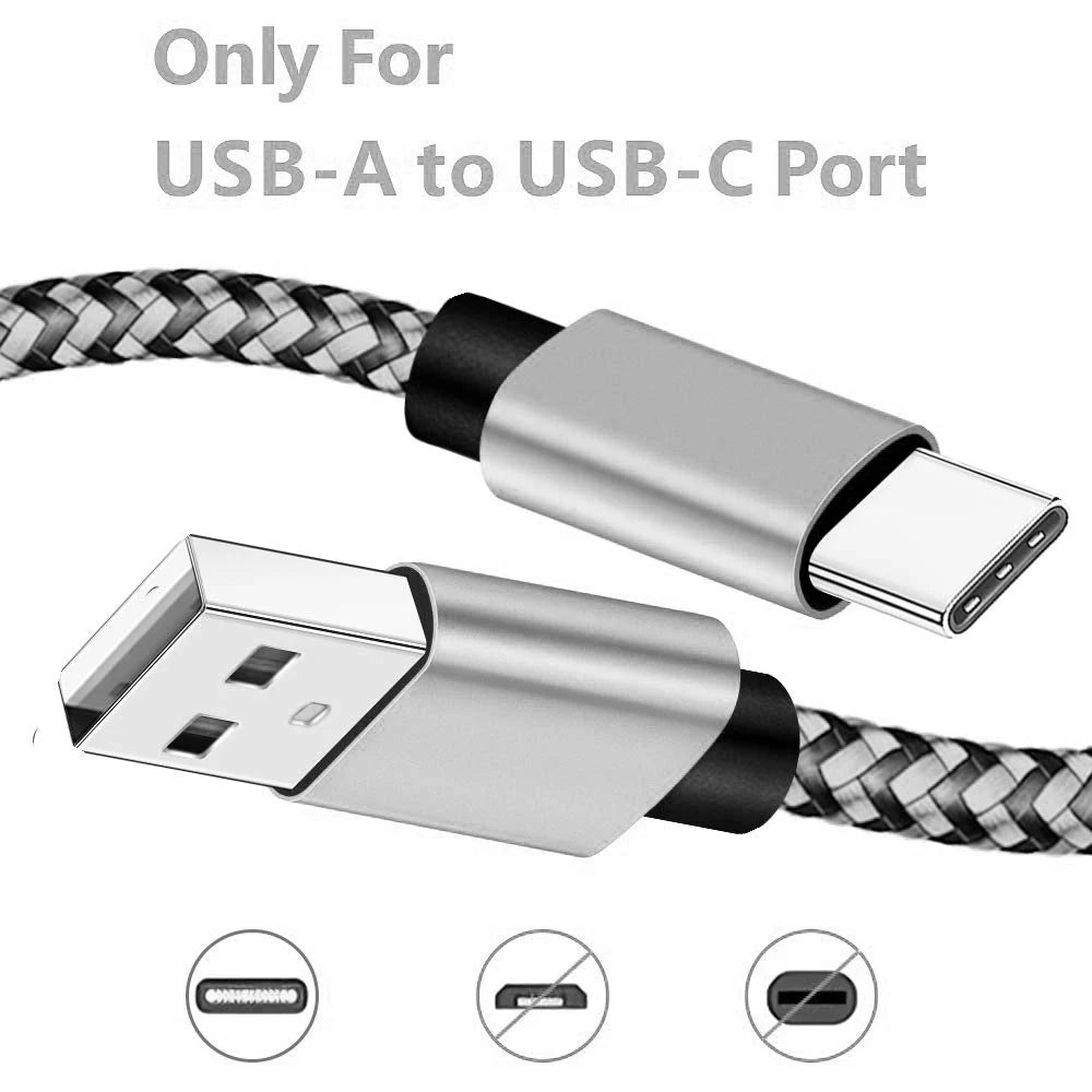 USB Type C Cable Date Sync 2.4A Fast 1M 2M 3M Charging Nylon Braided Wire Charger Cable For Samsung Huawei Android Mobile Phone Beauty World Shop