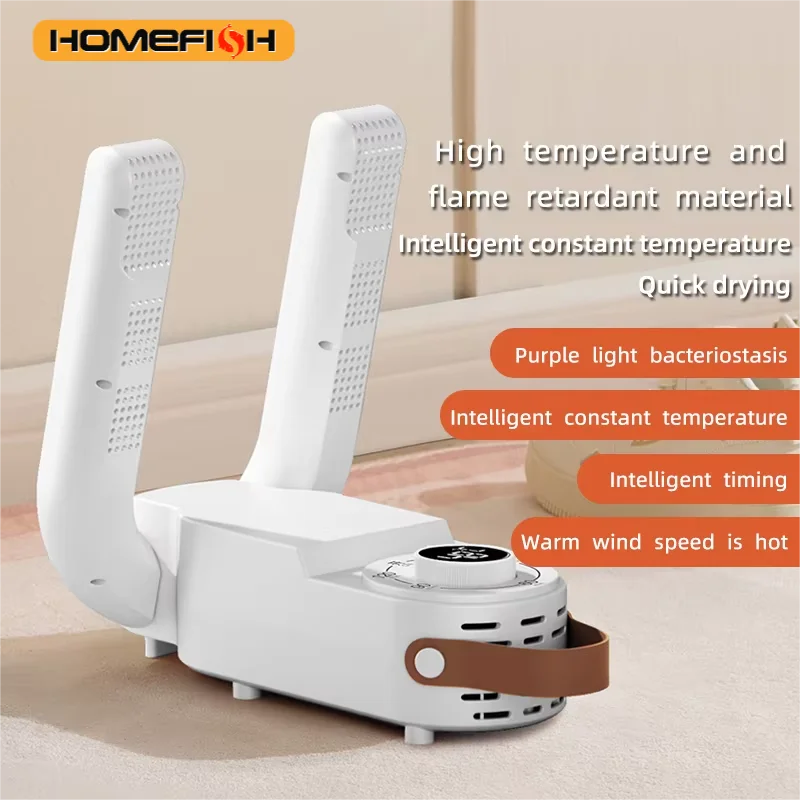 HOMEFISH Intelligent Shoe Dryer Quick Drying Deodorizing Sterilizing Adjustable Timer Household Shoe Warmer And Heater Beauty World Shop