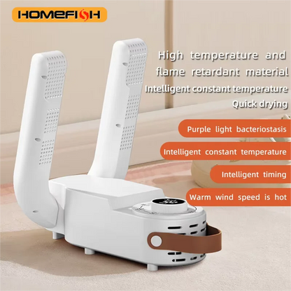 HOMEFISH Intelligent Shoe Dryer Quick Drying Deodorizing Sterilizing Adjustable Timer Household Shoe Warmer And Heater Beauty World Shop