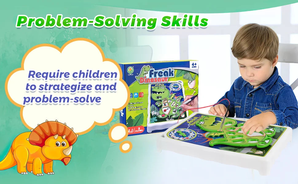 Dinosaur Operation Board Game for Kids Ages 3-8 with Tweezers and Fun Game Pieces, for 1 or More Players Beauty World Shop