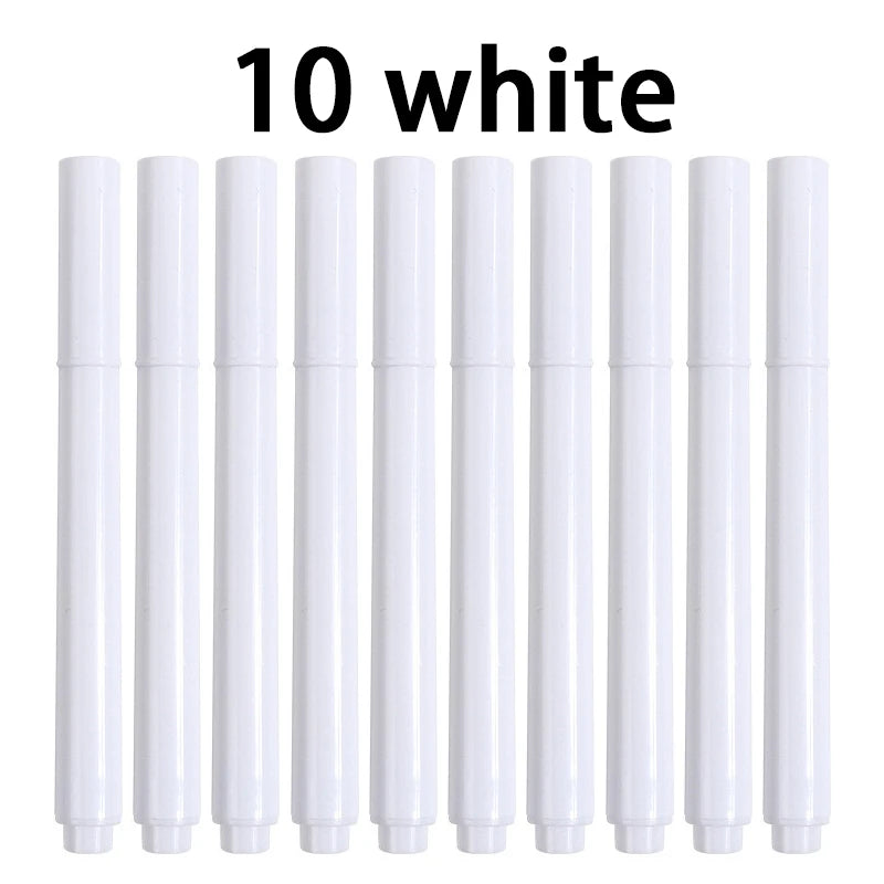 Liquid Chalk Erasable Pen 3-100Pcs White Marker for Glass Windows Blackboard Chalkboard Whiteboard Marker Drawing Chalk Pens Beauty World Shop