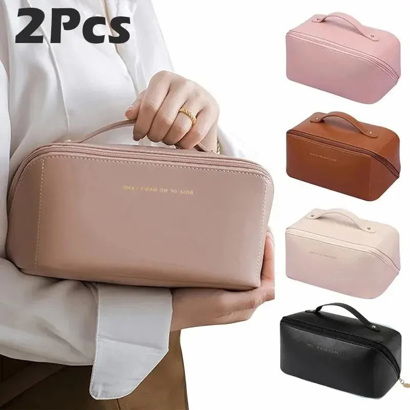 1/2Pcs Cosmetics Storage Kit Large Capacity Travel Toiletry Bag Makeup Bag Ins Advanced Sense Portable Cosmetic Storage Bag Beauty World Shop