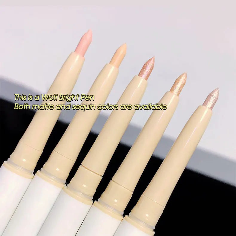 Double head lying Silkworm Pen matte Pearlescent Fine Flash Brightening Shadow Pen Outline pen under eyelid to pen Beauty Trend Shop