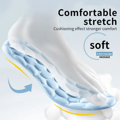 4D Cloud Technology Sports Insoles for Shoes PU Sole Soft Breathable Shock Absorption Cushion Running Orthopedic Care Insoles Beauty World Shop