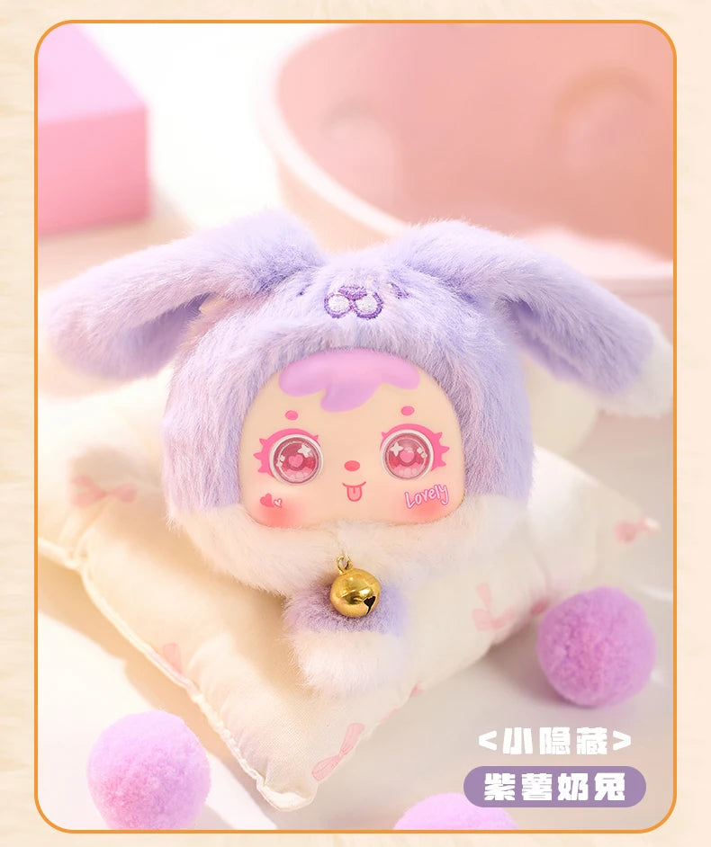 Samuel Mini Wealth Rabbit Blind Box Series Plush Toys Kawaii Backpack Doll Pendant Desktop Ornament Mystery Box Peripheral Gifts Beauty World Shop