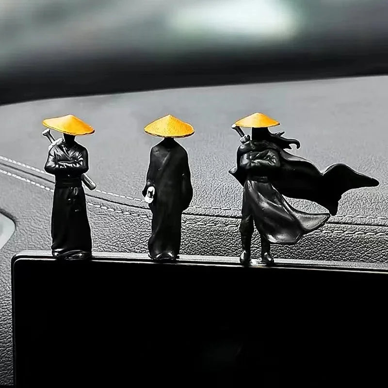 Resin Mini Figurines Decorative 50mm Ancient Sino-Japanese Samurai Warriors Office Cubicle Home Desktop Car Interior Model Gifts Beauty World Shop